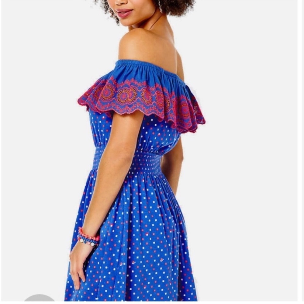 Lilly Pulitzer Kalama Off The Shoulder Dress - Picture 9 of 10